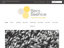 Tablet Screenshot of becsbeehive.com.au